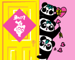 Panda love - love's here, here is love!